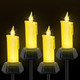 Solar Christmas Candles Lights Outdoor, 4 Pack LED Flameless Candles with Flickering lighting, Waterproof Solar Outdoor Lights for Camping Garden Landscape Yard Thanksgiving Holiday Decorations