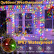 Ollny Christmas Lights, 198 FT 600 LED Outdoor Waterproof Plug in Christmas Tree Lights with 8 Modes Remote Timer, String Lights for House Yard Outside Indoor Xmas Decorations Multicolor
