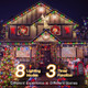 Ollny Christmas Lights, 198 FT 600 LED Outdoor Waterproof Plug in Christmas Tree Lights with 8 Modes Remote Timer, String Lights for House Yard Outside Indoor Xmas Decorations Multicolor