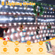 Ollny Net Lights Outdoor Mesh Lights 210LED 10x7ft, IP67 Waterproof Connectable Christmas Net Lights, 8 Modes Plug in Bush Lights for Tree Shrubs Outside Indoor Decorations, Cool White
