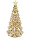 Mercury Glass Christmas Tree 11 Inches Battery Operated Timer Lighted Gold Xmas Star Trees Decorations Table Top Centerpiece Mantel Window Home Decor