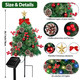 Ouddy Decor 2 Pcs Pre-lit Solar Christmas Tree Lights, 8 Modes Solar Christmas Lights Outdoor Decorations Waterproof Multi-Color 60 Led Solar Stake Lights for Yard Garden Pathway Lawn Christmas Decor