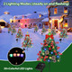 Ouddy Decor 2 Pcs Pre-lit Solar Christmas Tree Lights, 8 Modes Solar Christmas Lights Outdoor Decorations Waterproof Multi-Color 60 Led Solar Stake Lights for Yard Garden Pathway Lawn Christmas Decor