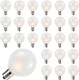 G40 Frosted Replacement Bulbs, 25 Pack 5 Watt G40 Replacement Light Bulbs for String Lights with 12/C7 Candelabra Base, G40 Incandescent Bulbs for Indoor Outdoor Decorative