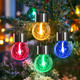 Hanging Solar Lights Outdoor, d Moving Led Beads,Solar Powered Waterproof Lighting,4 Pack Hanging Globe Solar Lights for Garden Yard Fence Christmas Decoration (Multiple Colors)