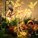 Solar Lights Outdoor Christmas Decorations Garden Lights Solar Powered Gardening Birthday s for Mom Grandma Women, Watering Can Lights Outdoor Decor for Porch, Yard, Patio, Backyard