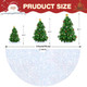 Iridescent White Velvet Tree Skirt 21 Inches Silver Christmas Tree Skirt Sequined Tree Skirt for Small Xmas Tree Glitter Tree Stand Cover Skirt for Santa Claus Tree Skirt Collar Christmas Decoration