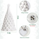 Ceramic Christmas Tree, White Light-Up Porcelain Christmas Tree Decorations, Classic Snowy Christmas Tree s Xmas Decorations for Home Farmhouse Indoor Holiday Party Decor
