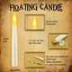 PChero 20pcs Floating Candles with Magic Wand Remote & Timer, Hanging Candle Lights Flameless Flickering LED Taper Candles for Theme Party Halloween Decorations Birthday