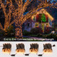 Christmas Lights, 300ct 69.6ft Incandescent Christmas Lights Connectable, Outdoor Christmas Tree Lights, 120V UL Indoor Christmas String Lights for Xmas Party Patio, Brown Wire, Warm White