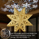 PHITRIC Christmas Tree Topper, 8" Gold Christmas Tree Star with Projector Lights, 8-Pointed Lighted Star Tree Topper, White Snow Projection Tree Toppers Christmas Decorations for Xmas Tree