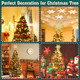 Christmas Tree Topper Lighted with 6 Projection Slides, PliMook Snowflake Christmas Tree Topper LED Rotating 3D Lighted Tree Toppers Glitter Tree Topper Projector for Christmas Tree(Gold)