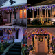 Christmas Lights Outdoor Decorations 218 LED 13.8ft Curtain Fairy Lights with 12 Stars, Clear Wire LED String Light with 8 Modes for Wedding Party Holiday Christmas Home Christmas Lights Outdoor Decorations 218 LED 13.8ft Curtain Fairy Lights with 12 Stars, Clear Wire LED String Light with 8 Modes for Wedding Party Holiday Christmas Home