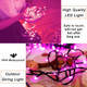 Pooqla Pink String Lights, 200 LED 66 ft Indoor and Outdoor Decorative LED Lights, 8 Modes Valentines Day Pink Fairy Lights for Home Yard Patio Wedding Party Christmas Valentines Day Decoration