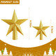 Glitter Mini Christmas Tree Topper, Small Christmas Tree Decoration Treetop for Christmas Tree Party Holiday Home Decor (Gold/Silver, 2.36Inch/ 4.33Inch)