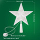 Christmas Star Tree Topper, Color Changing with Remote Controller 3AA Battery Powered 8 LED Light Modes Topper Lighted 7inch Star for Xmas Tree Decorations