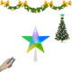 Christmas Tree Star Topper Lighted, Color Changing with Remote Controller 8 LED Light Modes Topper 7inch Star for Xmas Tree Decorations, 3AA Battery Powered