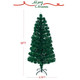 5Ft Fiber Optic Artificial Christmas Tree with Lighted Copper Wire Stars and Tree Topper, Pre-lit Christmas Tree for Holiday Home Office Decor with Foldable Base