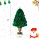 3Ft Fiber Optic Artificial Christmas Tree with Lighted Copper Wire Stars and Tree Topper, Potted Pre-lit Christmas Tree for Entrance Proch Yard Front Door