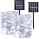 QITONG 2 Pack d PVC Solar Fairy Lights, Each 33ft 100 LED White Solar Christmas Lights Outdoor Waterproof, 8 Modes White Solar Lights Outdoor Waterproof QITONG 2 Pack d PVC Solar Fairy Lights, Each 33ft 100 LED White Solar Christmas Lights Outdoor Waterproof, 8 Modes White Solar Lights Outdoor Waterproof