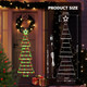 Christmas Lights Decorations, 4.4 FT LED Christmas Tree Shaped Ladder Lights with Star, Plug-in Waterproof 8 Modes Christmas Window Hanging Lights for Indoor Outdoor Wall Door Xmas Decor