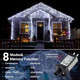Quntis 82ft 1000 LED Cluster Christmas String Lights - 8 Modes Christmas Tree Lights - Outdoor Waterproof Dark Green Wire Christmas Lights Plug in for Holiday Wedding Party Home Decor, White