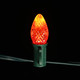 Orange C7 LED Christmas Lights Replacement Bulbs, 25 Count, 0.58 Watt, UL Listed, IP65 Waterproof, Dimmable, Faceted