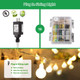 49ft 100 LED Globe String Lights with Remote, 8 Modes, Plug-in Fairy String Lights for Indoor Outdoor Party Wedding Christmas Tree Garden, Warm White - Eco-Friendly, Durable and Energy-Saving