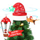 Christmas Animated Tree Topper with Banner Christmas Santa's Hot Air Balloon and Plane with Banner Funny Christmas Tree Topper Christmas Tree Decorations