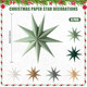 ReliThick 6 Pcs Star Paper Lanterns 12 Inch 9 Pointed Christmas Hanging Lamp Neutral Sage Green Christmas Ornaments Vintage Farmhouse Paper Decorations Xmas Party Decorations ReliThick 6 Pcs Star Paper Lanterns 12 Inch 9 Pointed Christmas Hanging Lamp Neutral Sage Green Christmas Ornaments Vintage Farmhouse Paper Decorations Xmas Party Decorations