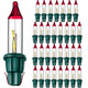 Christmas Replacement Mini Light Bulbs, 3.5 V Incandescent Bulbs Clear Flasher with Green Base, Lights Decorations for Bedroom Classroom Xmas Tree Lights, 0.425 Watt (32)