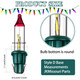 Christmas Replacement Mini Light Bulbs, 3.5 V Incandescent Bulbs Clear Flasher with Green Base, Lights Decorations for Bedroom Classroom Xmas Tree Lights, 0.425 Watt (32)