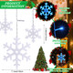 Retisee 17.22 ft Christmas Snowflake Lights, LED Lights Outdoor with Drops, 8 Modes, Ip44 Waterproof Christmas Lights for Curtain Eaves Window Indoor Outdoor Xmas Decorations(Blue)
