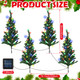 Set of 4 36inch Solar Christmas Tree Lights Prelit Christmas Tree 200 Multicolor LED Waterproof Outdoor Christmas Decorations for Outside Yard Patio Pathway Garden Grave Xmas Ornaments