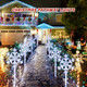 Retisee 10 Pack 27'' Snowflake Christmas Pathway Lights Christmas Pathway Marker Waterproof Snowflake Lights Pathway Marker for Patio, Yard, Garden, Lawn Christmas Holiday Decoration