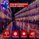 Retisee 65ft Solar Icicle Light for Outdoor 600 LED Waterproof Xmas Solar String Light Solar Powered Icicle String Lights for Outside Indoor Yard Porch Hanging Decor(Colorful)