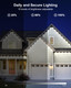 REYLAX Permanent Outdoor Lights for House, 50ft 30 RGBW LEDs Eaves Lights,Dimmable, Music Sync, IP68 Waterproof for Outdoor Decor, Daily and Holidays Accent Lighting, Work with APP & Remote Control