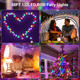 REYLAX USB Fairy Lights Plug in, 66ft 132 LEDs Twinkle String Lights, Dimmable Globe String Lights, Music Sync, Multicolor Christmas Lights Decor Indoor Outdoor, Timer, Work with APP & Remote Control