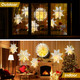 Riakrum 5 Pcs Christmas Snowflake Paper Lantern with 7 Light Star Paper Lantern Paper Lamp Frozen Party Hanging Decoration for Christmas Weddings Christmas Trees Birthday Holiday Celebration