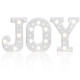 3 Pcs Christmas Joy LED Letter Lights Sign Light up Neon Letters Joy Sign Glitter Alphabet Sign Decorative Marquee Letter Battery Powered Light Decor for Xmas Party Home Wedding, J, O, Y (Silver)