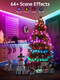Christmas Lights 65.6ft, Smart String Lights DIY, 200LED RGB+IC Christmas Lights Outdoor, IP65 Waterproof, With APP and Remote Control, For Christmas, Birthday, Party, Wedding, Room Decorations