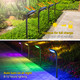ROSHWEY Solar Outdoor Lights, Bright Pathway Lights Outdoor Waterproof, 7 Color Changing Solar Landscape Path Lights for Outside Yard Garden Walkway Driveway Halloween Christmas Lighting, 4 Pack