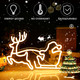 Santa Claus And The Sled Neon Sign Christmas Warmwhite LED Sign Light,Art Wall Decorative Night Light 3 Colors for Indoor Party Kids Bedroom Wedding Bar Pub Club Christmas Decor,15.9411.221.18INCHES