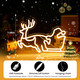 Santa Claus And The Sled Neon Sign Christmas Warmwhite LED Sign Light,Art Wall Decorative Night Light 3 Colors for Indoor Party Kids Bedroom Wedding Bar Pub Club Christmas Decor,15.9411.221.18INCHES