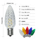 25 Pack C9 Led Replacement Light Bulbs Christmas, C9 Shatterproof Led Bulbs for Christmas String Lights, E17 Candelabra Base, Commercial Grade Dimmable Holiday Bulbs, Multicolor