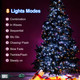 6 ft Power Cord with UL Certification LED Transformer 8 Light Modes for Christmas Tree Light Raintight Foot Switch 5/8 Inch Plug Compatible Replacement Holiday Light Connector for LED String Holiday