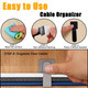 Hook and Loop Cable Management Under Desk, 80PCS Self Adhesive Cable Ties, Reusable Wire Organizers for Cords, Hooks for Outdoor String Lights, Christmas Light Clips (White) Hook and Loop Cable Management Under Desk, 80PCS Self Adhesive Cable Ties, Reusable Wire Organizers for Cords, Hooks for Outdoor String Lights, Christmas Light Clips (White)