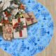 Serencatcher Blue Christmas Tree Skirt, Happy Hanukkah Tree Skirt with Candlestick Cross Star Happy Hanukkah for Merry Christmas Tree Decorations Xmas Happy Halloween Year Holiday Party(48 Inches)