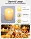 SHYMERY Flameless Votive Candles with Timer,12 Pack Last 15 Days Battery Operated Flickering LED Candles,18 Hours Off in 24 Hours Auto Tea Lights for Halloween Christmas Wedding Decorations1.48 x1.6