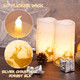 2Pack Christmas LED Flickering Flameless Candles, Battery Operated Wax Candles with Timer Remote, Flameless Pillar Candles with Forest Deer Decal for Home Decorations Christmas s [Gold, 3"X6"]